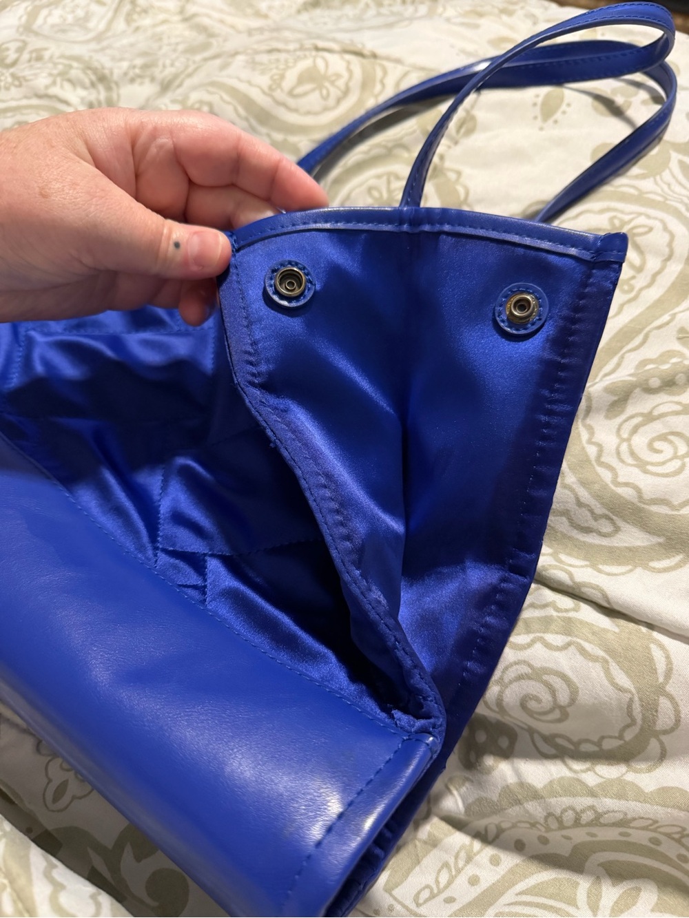 Kurt Geiger London Blue Quilted Eagle Tote Bag - Picture 5 of 5